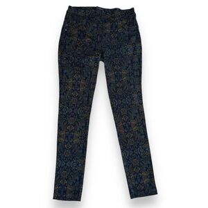 SANCTUARY Ladies Women's Size XS Black Blue & Brown Patterned Pants Legg…